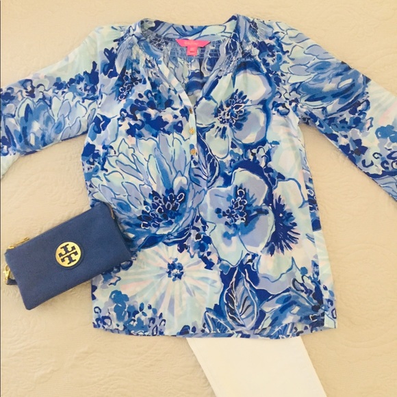 Lilly Pulitzer Tops - Lilly Pulitzer Silk Elsa Top
